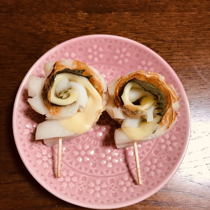 簡単♪ちくわと大葉チーズのくるくる巻き